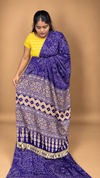 MODEL SILK AJRAKH PRINT SAREE WITH MIRROR WORK (2)