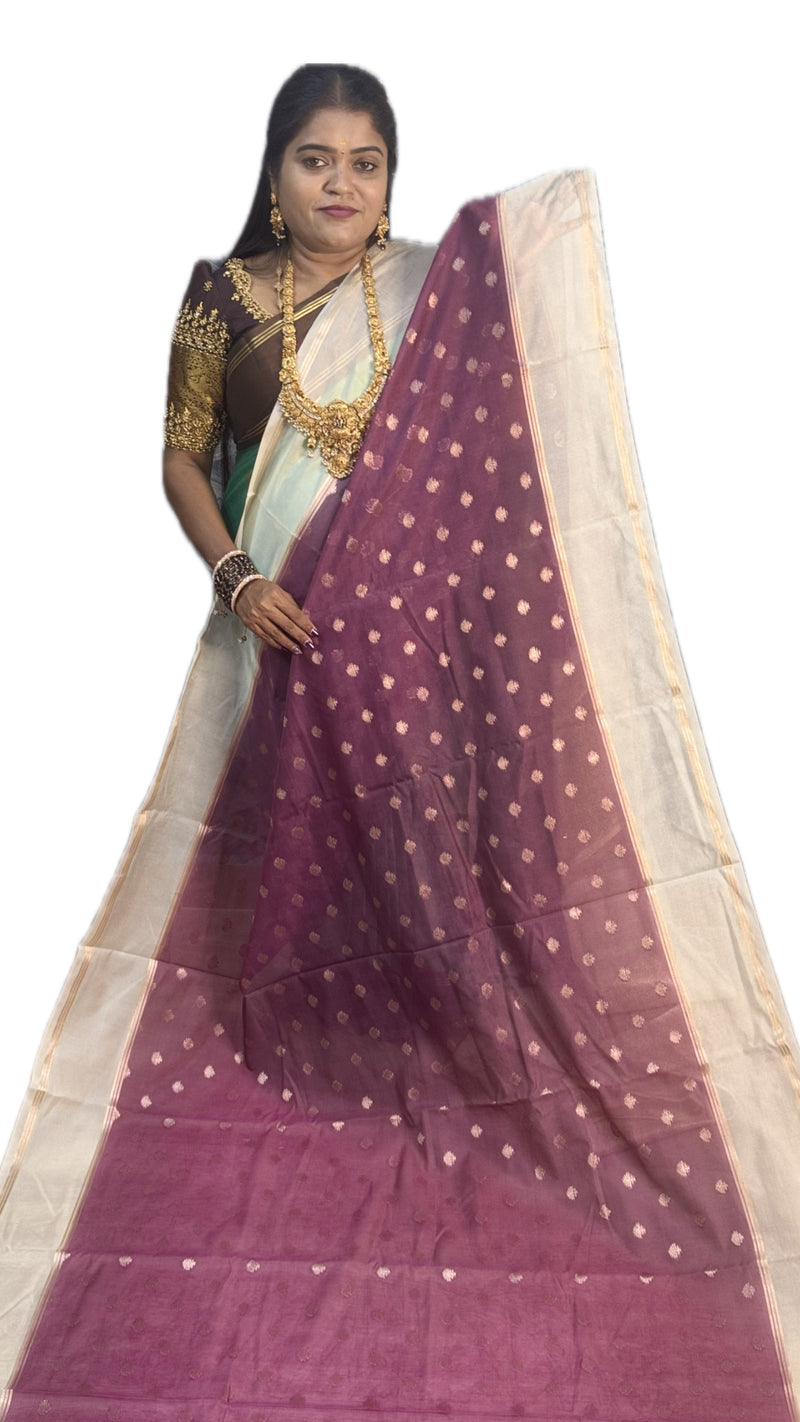 WARM SILK SAREE ( mauve pink )