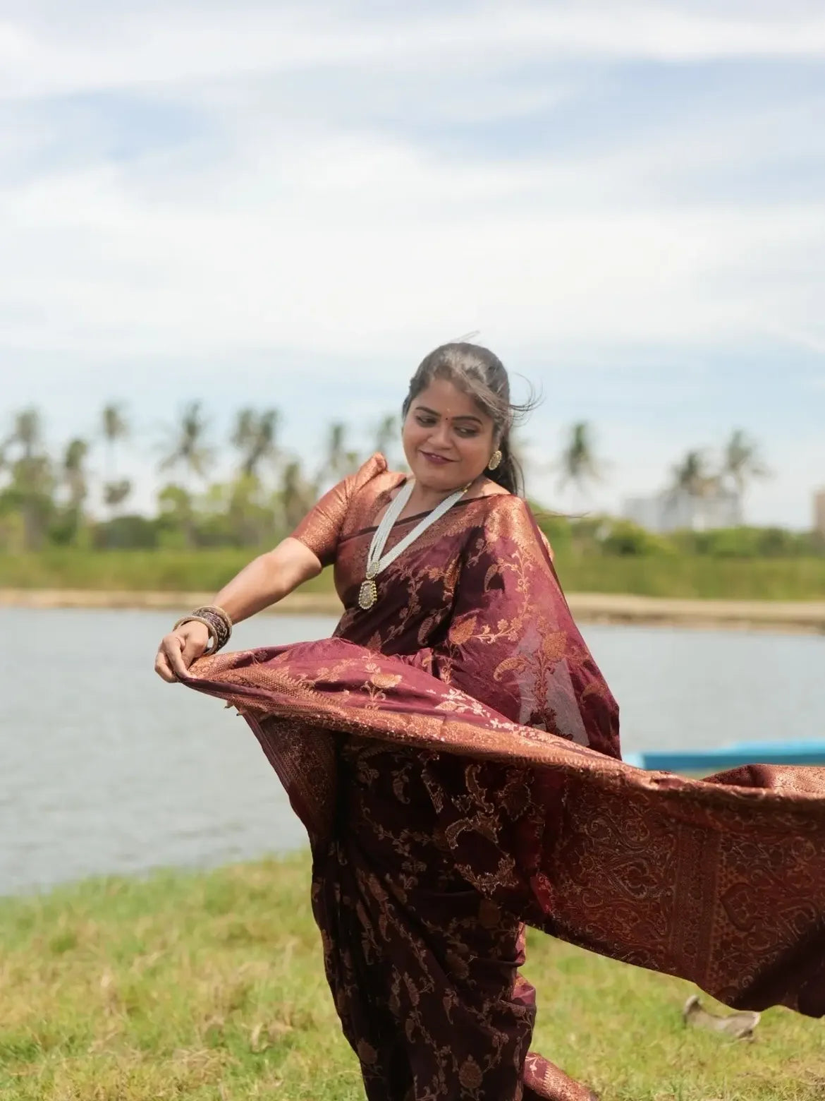 SEMI Georgette Saree