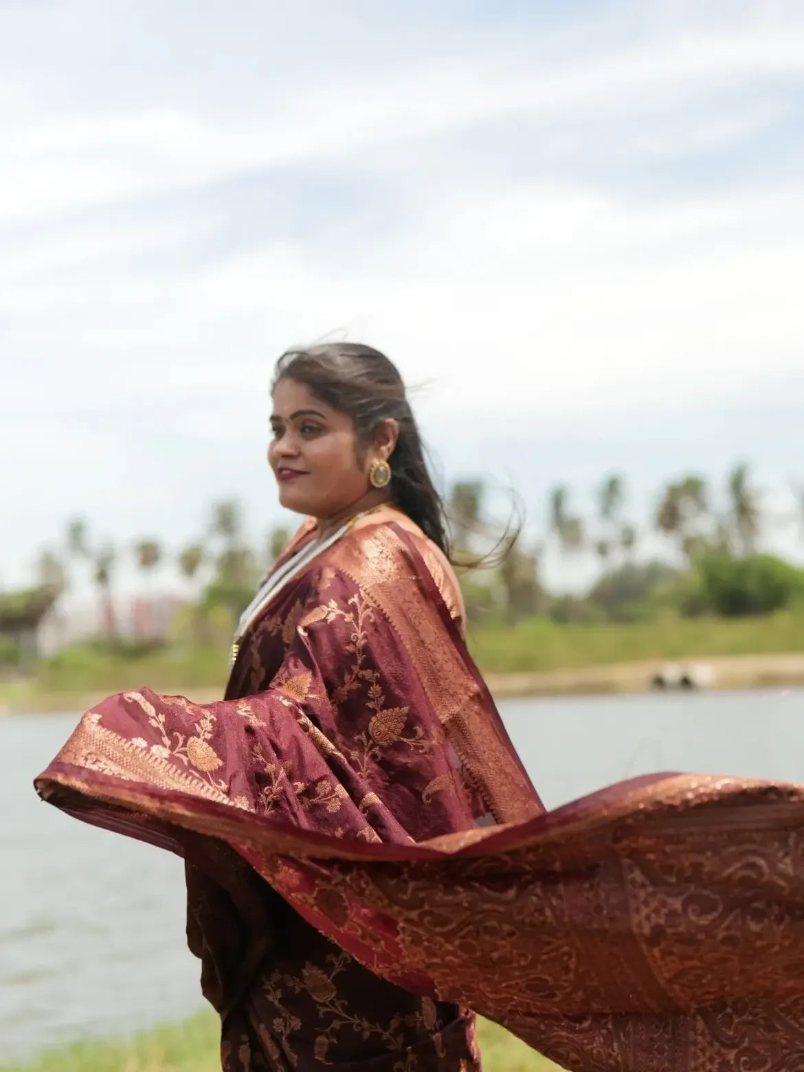 SEMI Georgette Saree