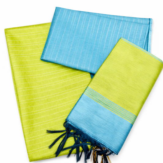 UnStitched raw silk material ( stiched available)
