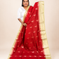 WARM SILK SAREE ( RED / PISTA GREEN )