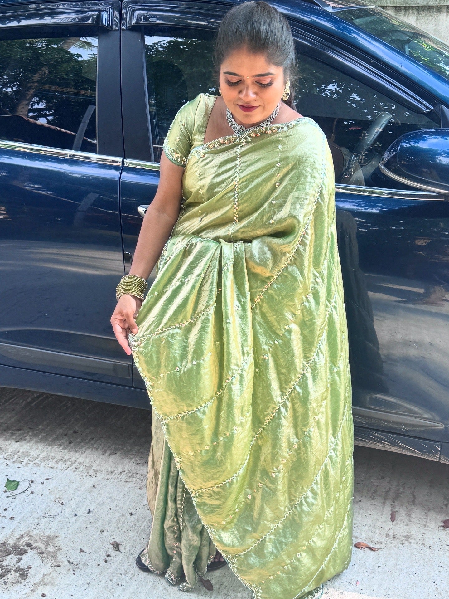 Space silk saree