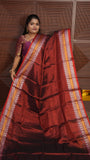 KHADI COTTON SAREE (copper)