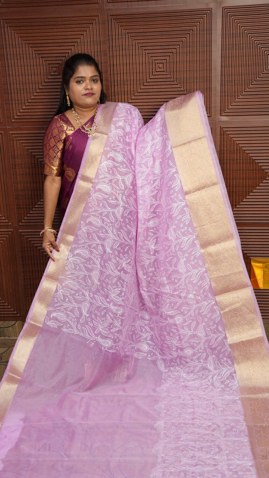 BANARASI SOFT SILK SAREE (PINK)