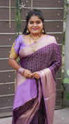WARM SILK SAREE (DARK PURPLE / LAVENDER)