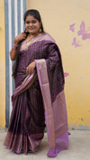 WARM SILK SAREE (DARK PURPLE / LAVENDER)