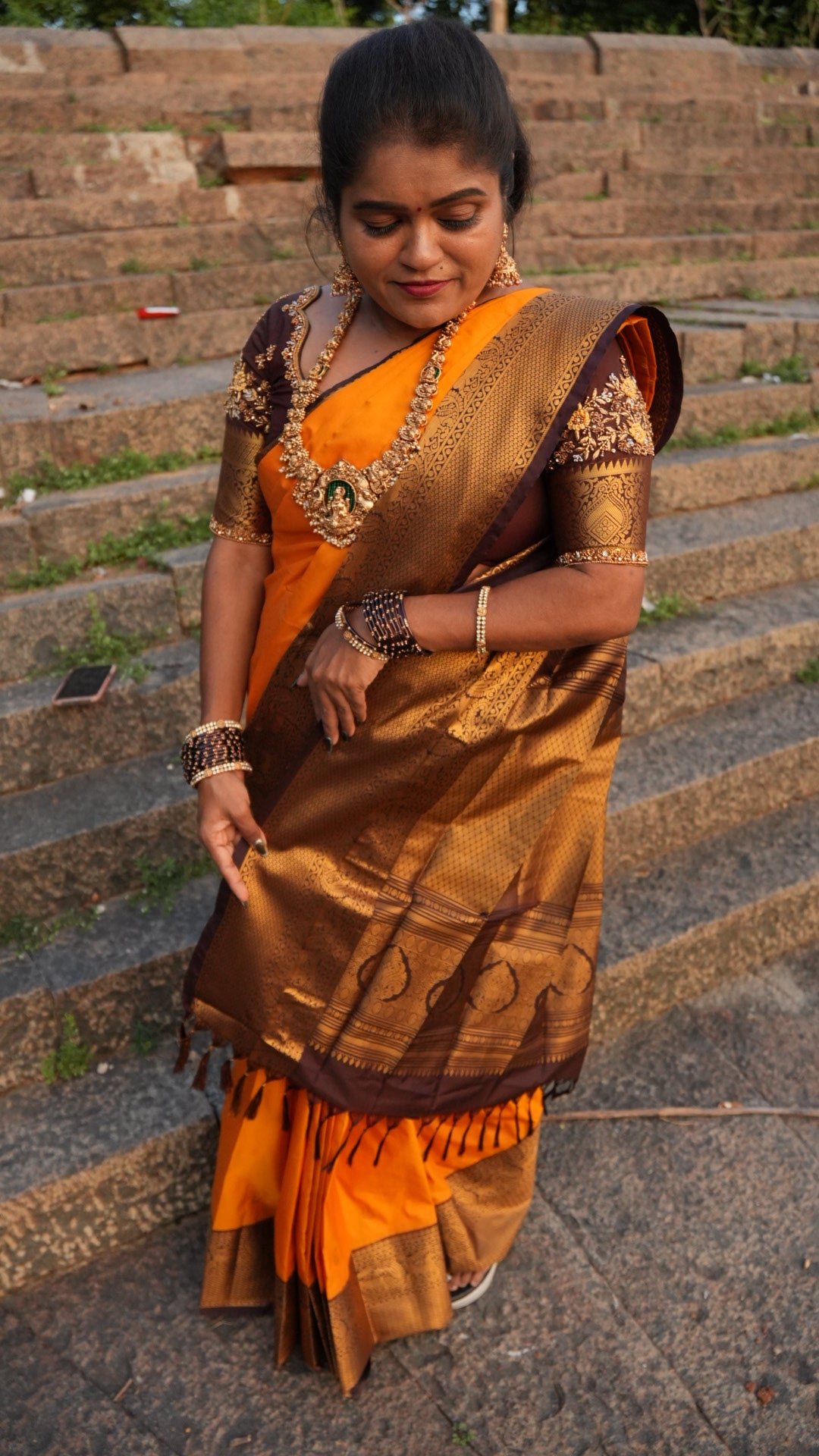 PREMIUM KANCHI SILK SAREE ( Mon Y)