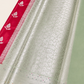 WARM SILK SAREE ( RED / PISTA GREEN )