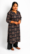✨ AVAASA KALAMKARI SIDE CUT KURTI  ( M to XXL )