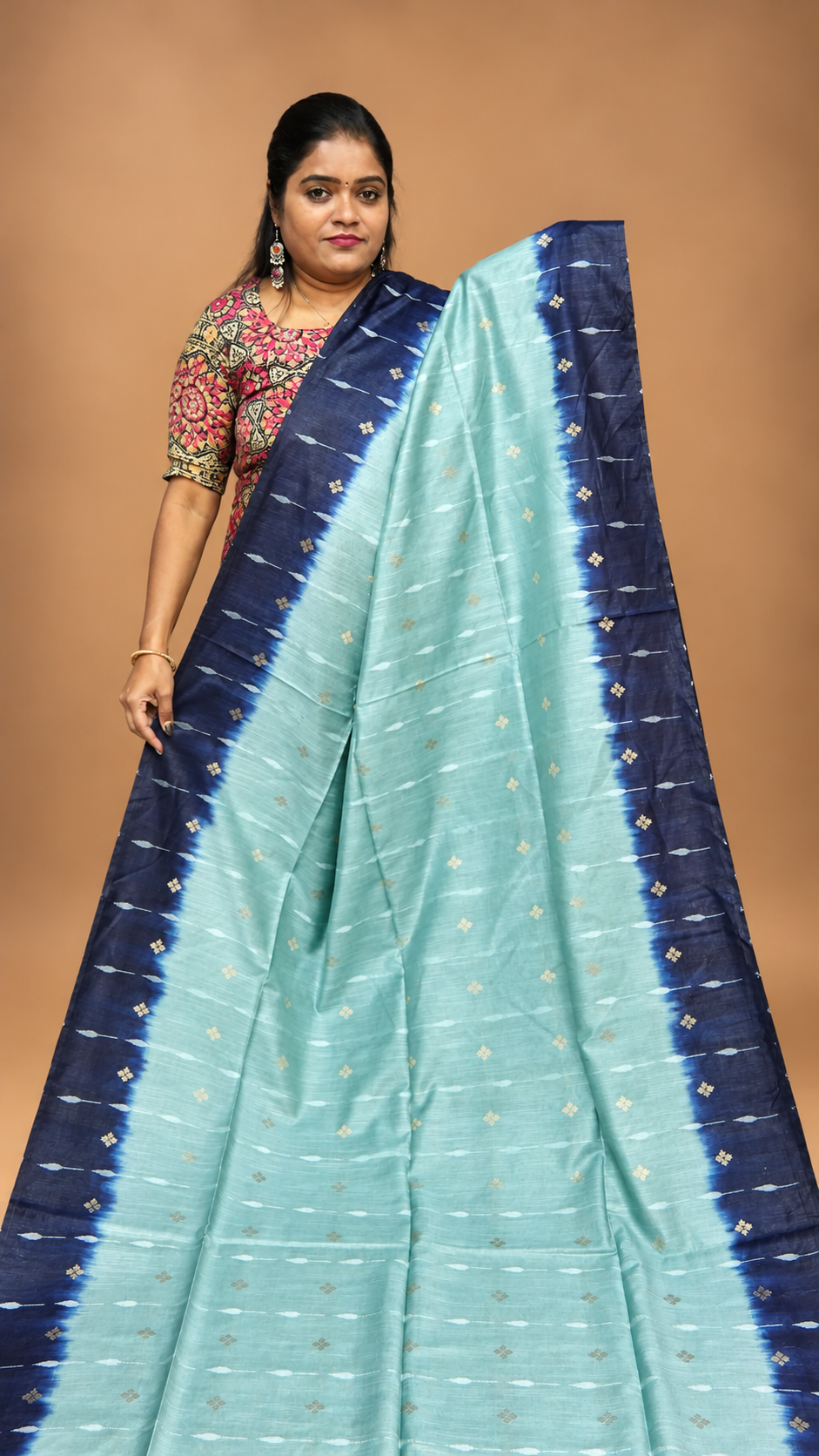HANDWOVEN BHAGALPURI TUSSAR SILK SAREE