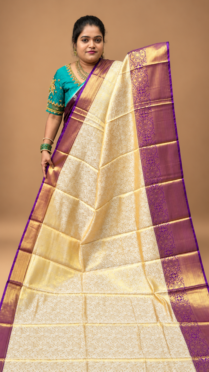 BRIDAL TISSUE SILK SAREE ( P )