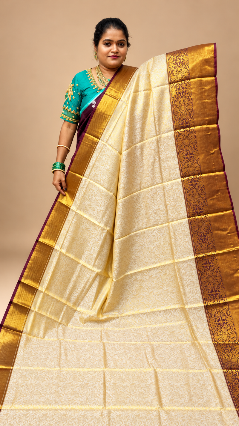 BRIDAL TISSUE SILK SAREE ( M2) PRE BOOKING ( 15 DAYS )