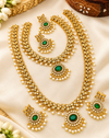 💚 Premium Emerald Green AD Stone Bridal Jewellery Set