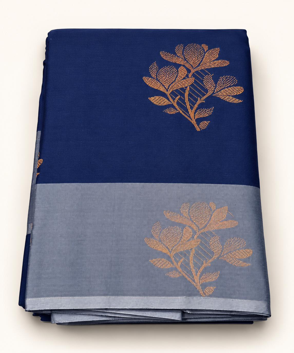 KANCHI SOFT SILK SAREE ( navy blue)