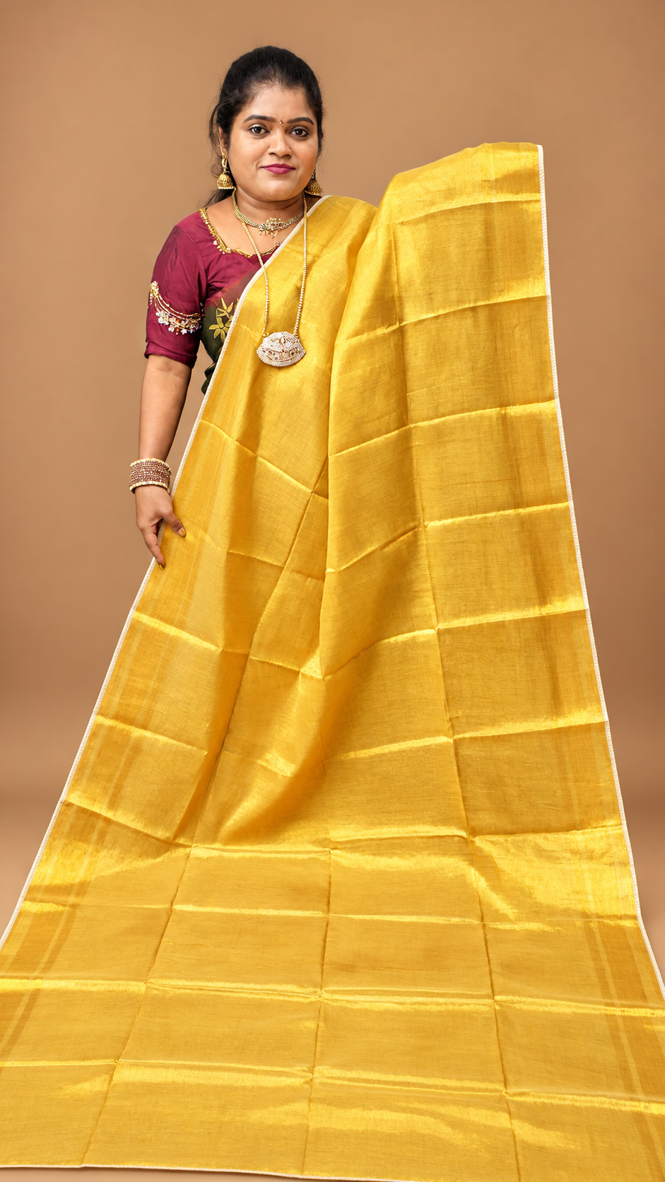 MUL MUL TISSUE SAREE ( D SHADE )