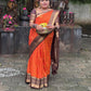 Premium Kanchi Soft Silk (Rusted orange)