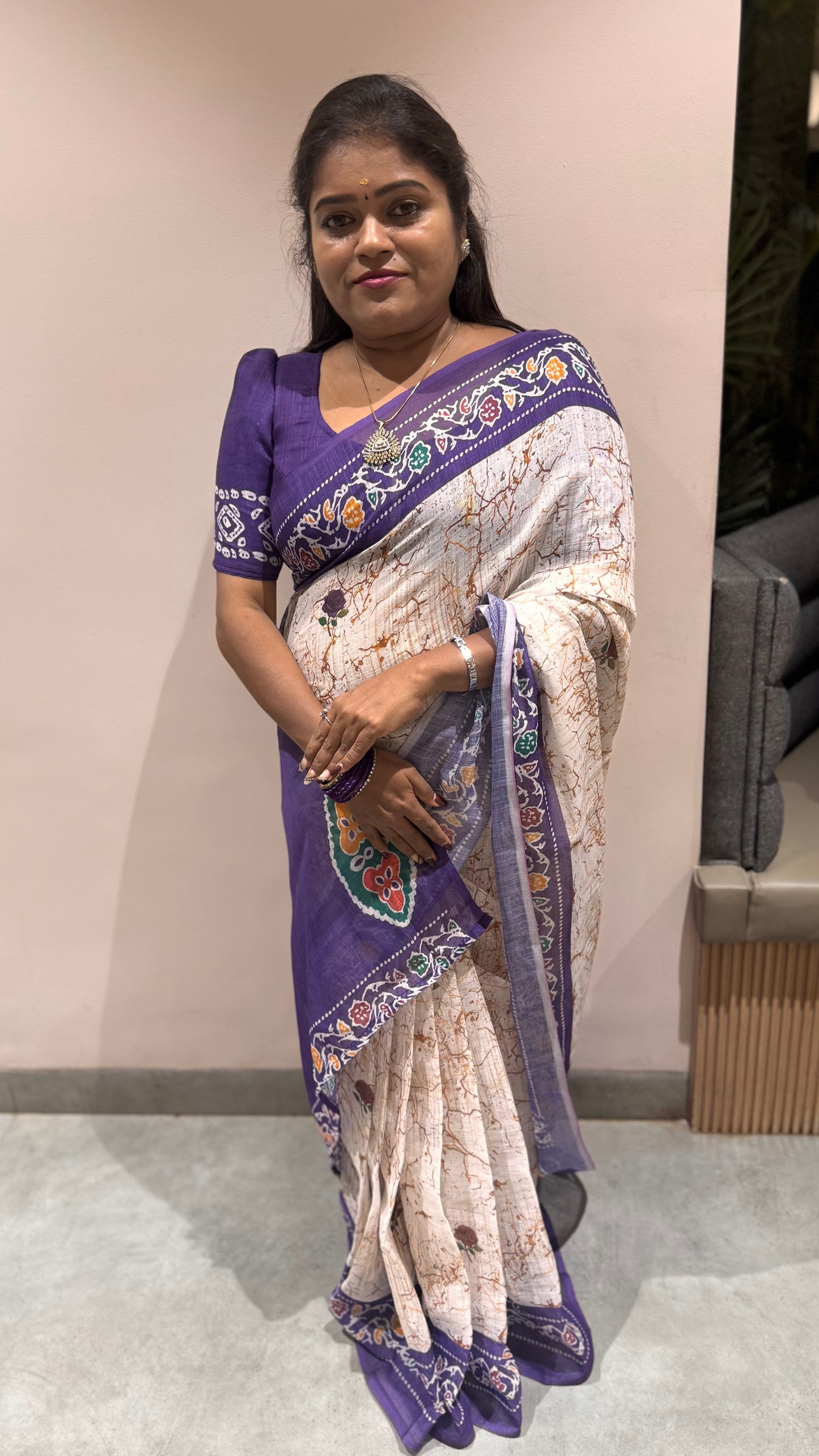 Linen cotton Saree