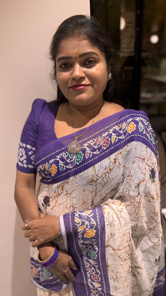 Linen cotton Saree