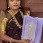 Space Silk Designer Sarees ( Purple)
