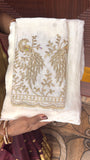 Space Silk Designer Sarees ( whit)