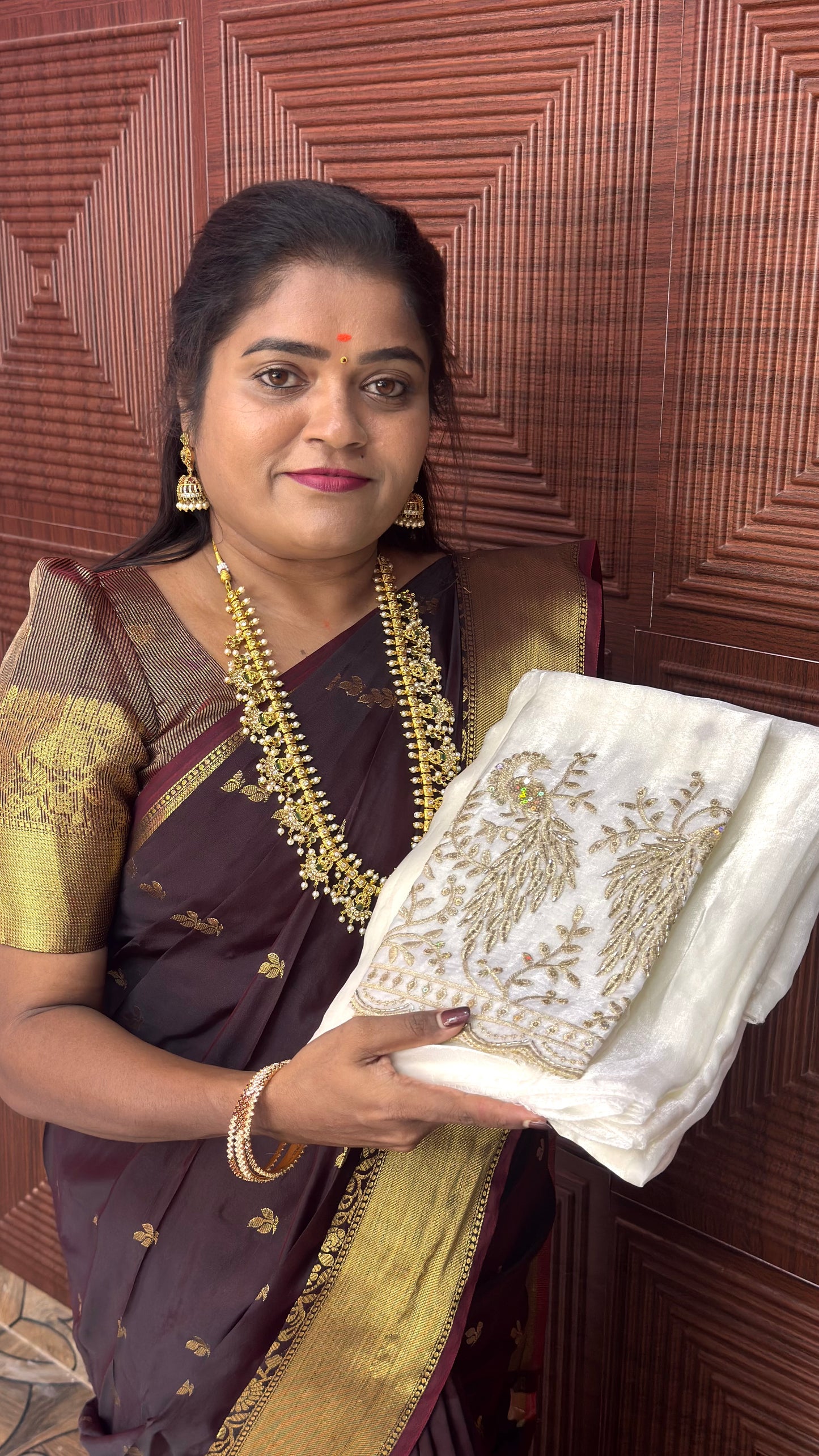 Space Silk Designer Sarees ( whit)