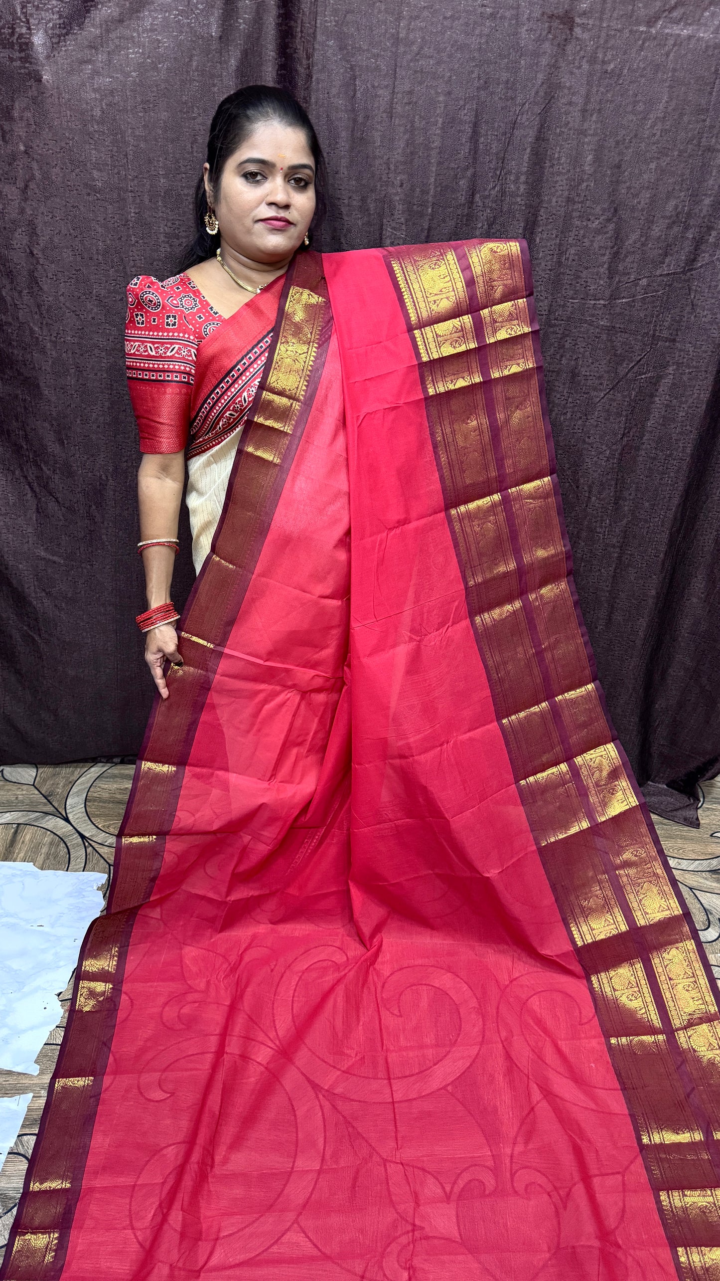 Kanchi Chettinaadu cotton saree ( 15 days dispatch)