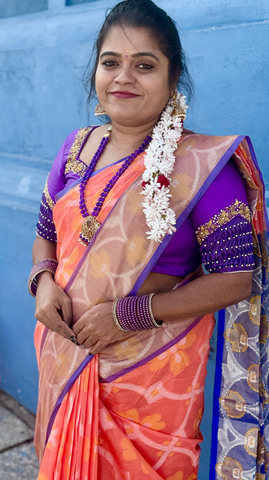 BANARASI COTTON SAREE (pk)