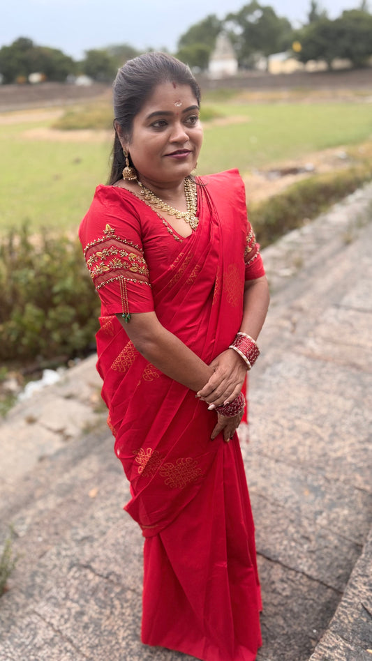 Kanchi Soft Silk Saree ( Kolam)