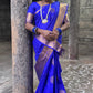Premium Kanchi Silk saree (Blue)