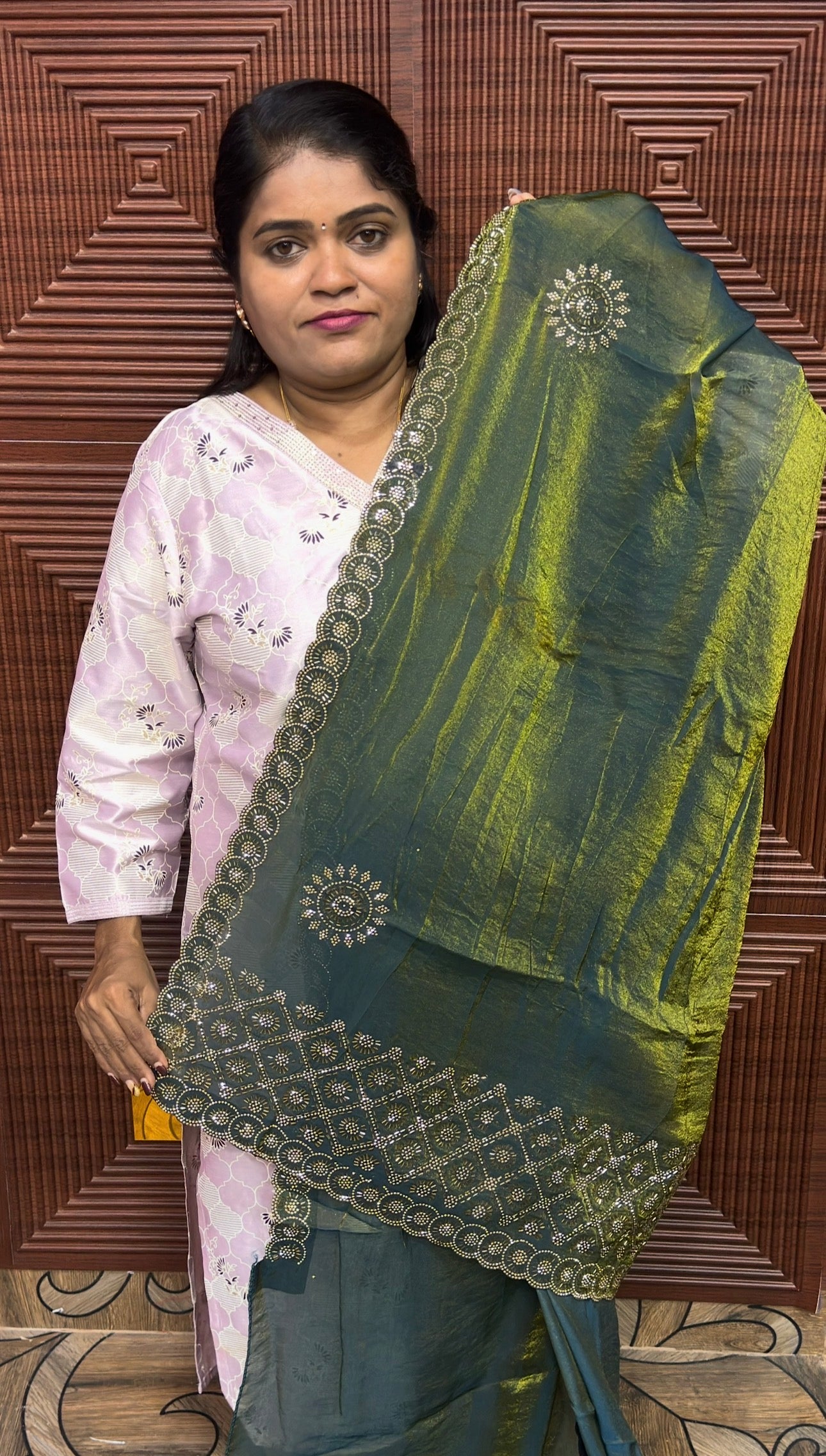 DESIGNER SAREE (MEH green)