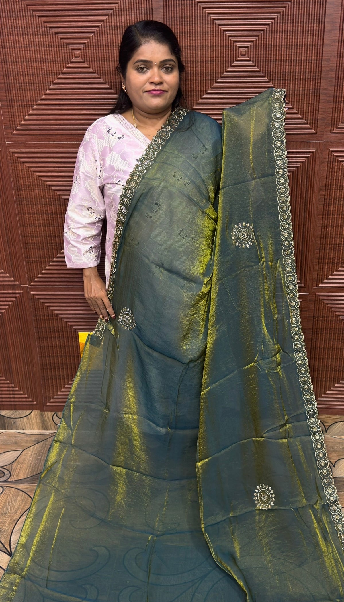 DESIGNER SAREE (MEH green)