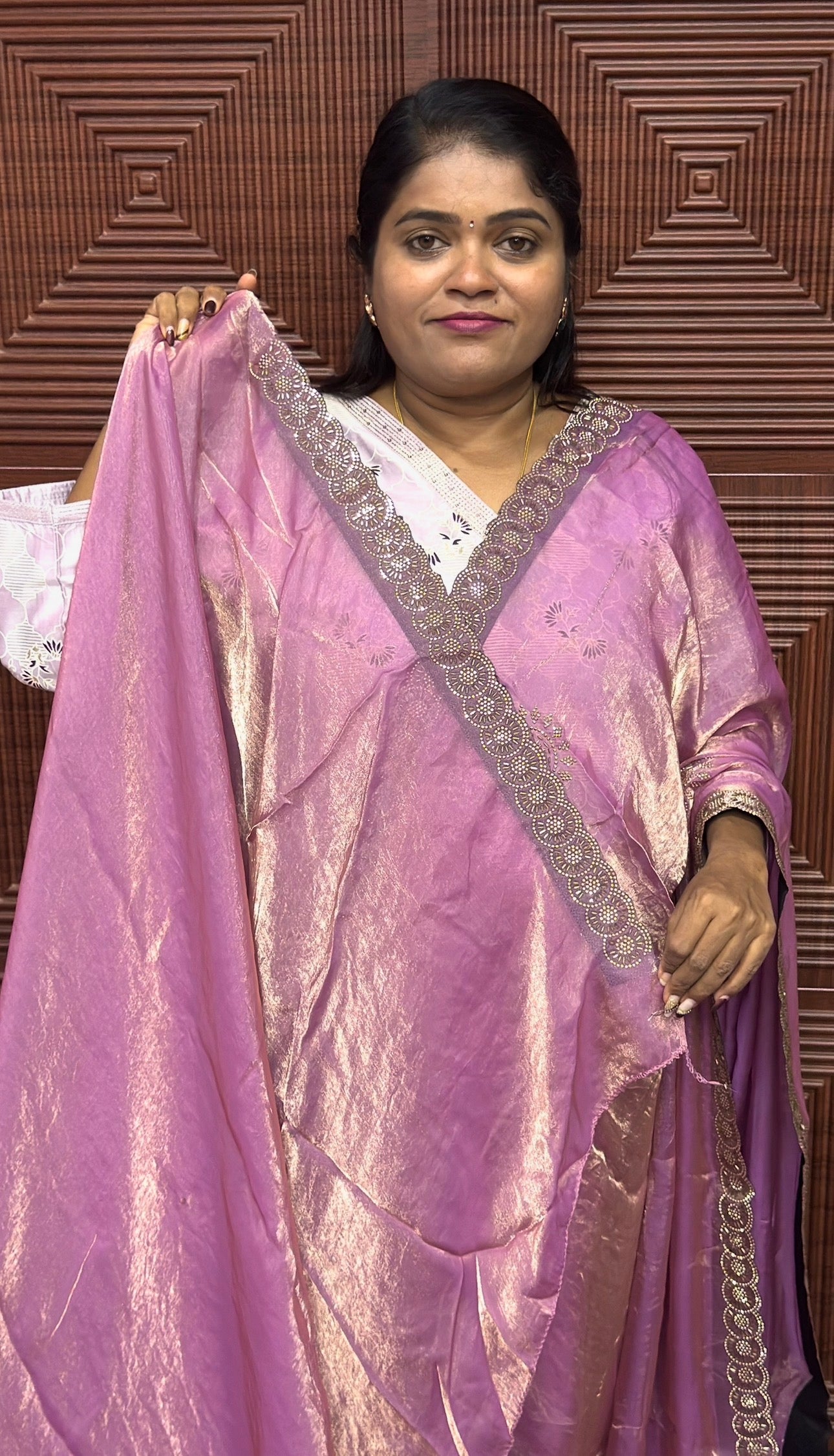 DESIGNER SAREE (onion pink)