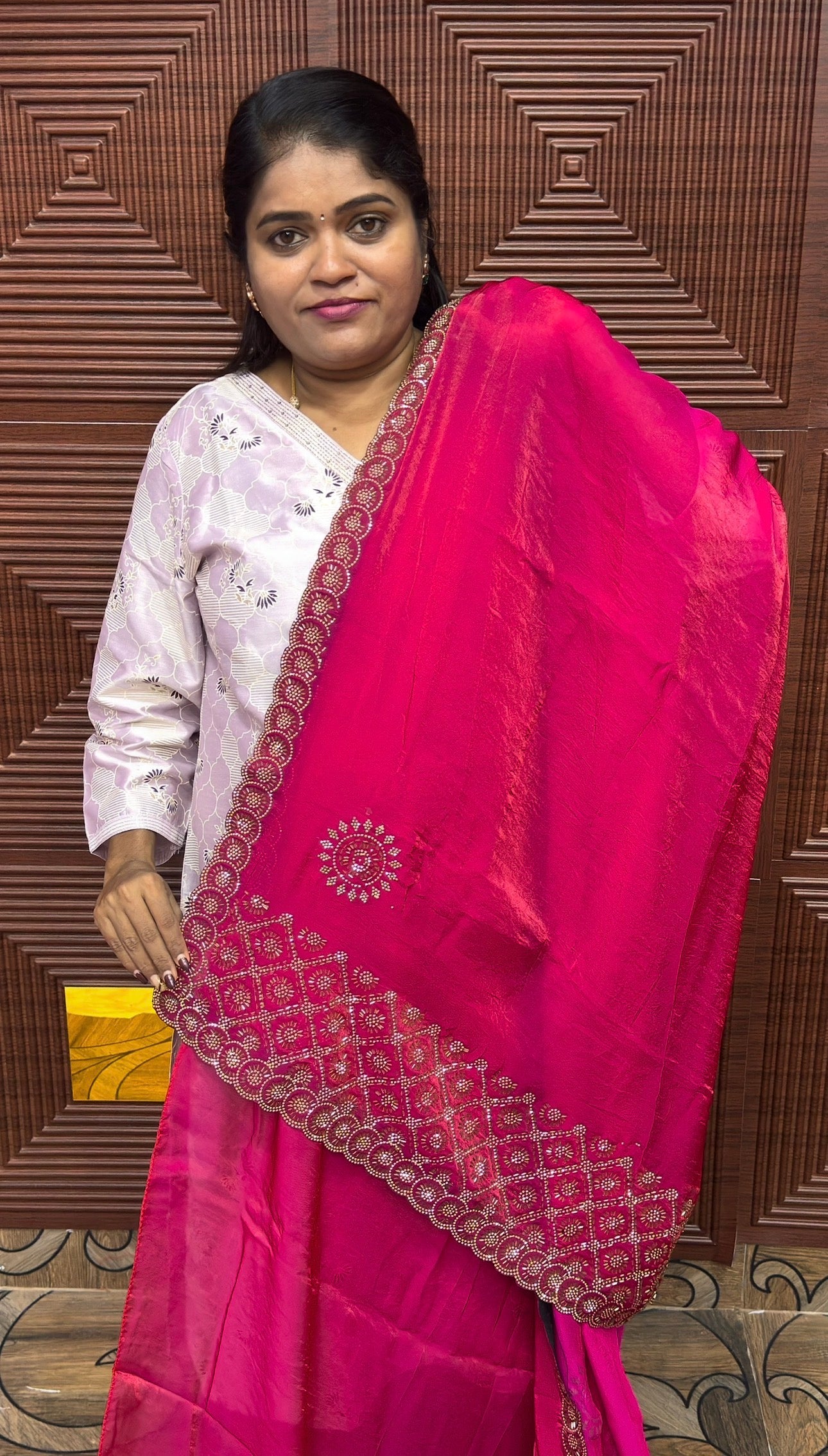 DESIGNER SAREE ( Rani Pink)