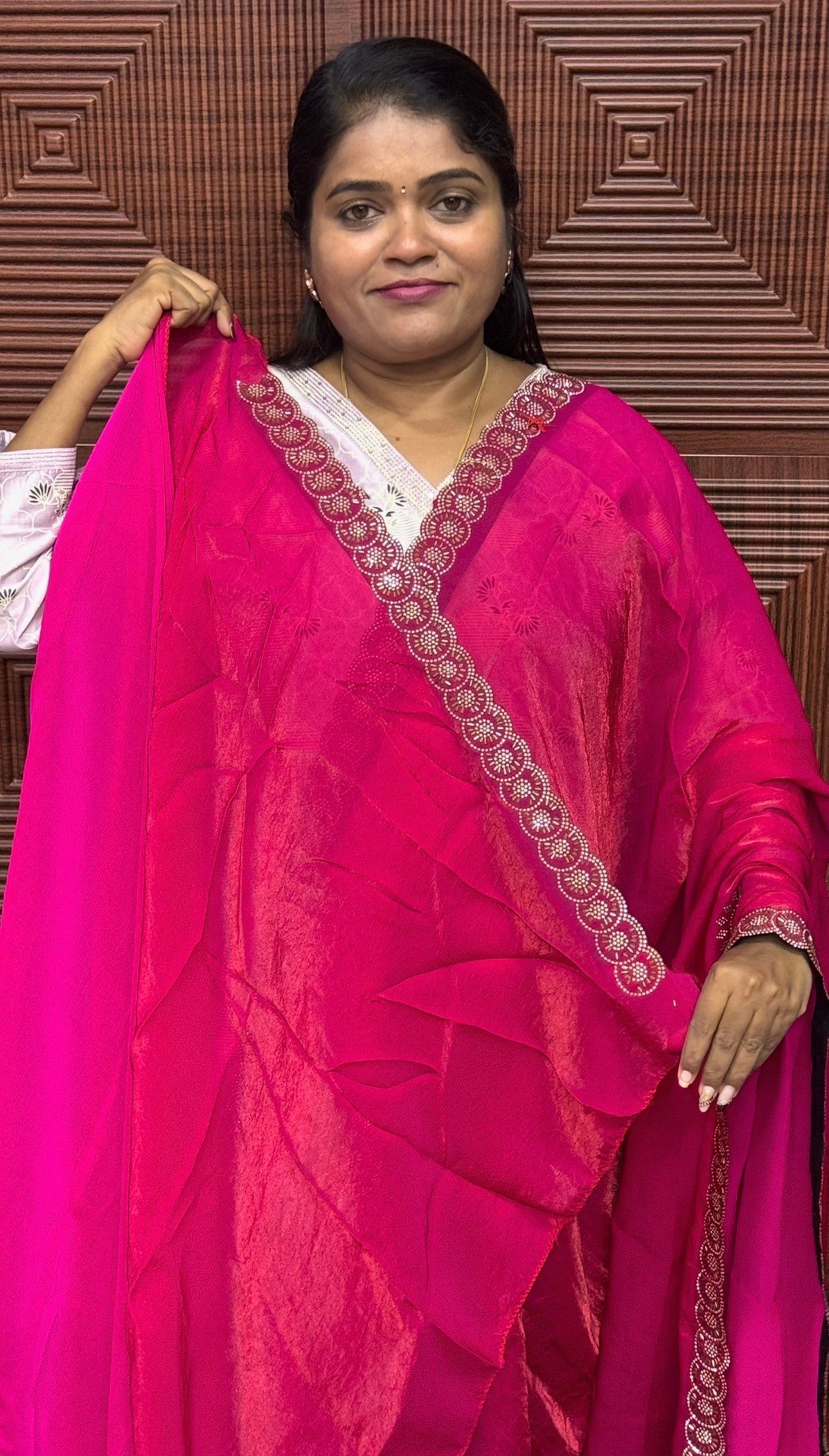 DESIGNER SAREE ( Rani Pink)