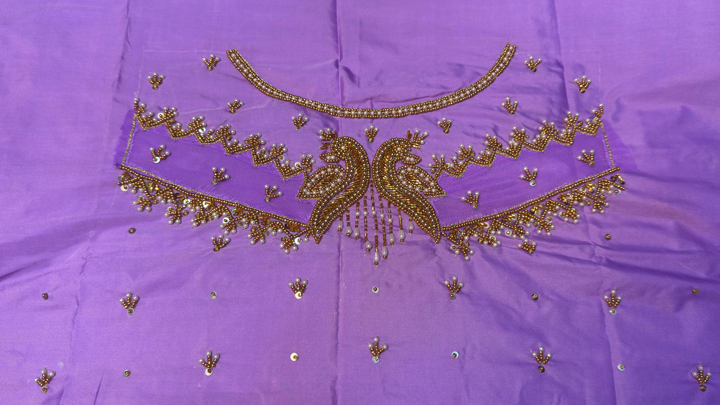 ✨ Elegant Aari Work Blouse Material ✨