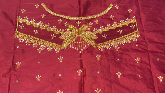 ✨ Elegant Aari Work Blouse Material ✨