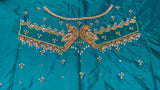 ✨ Elegant Aari Work Blouse Material ✨(grn)
