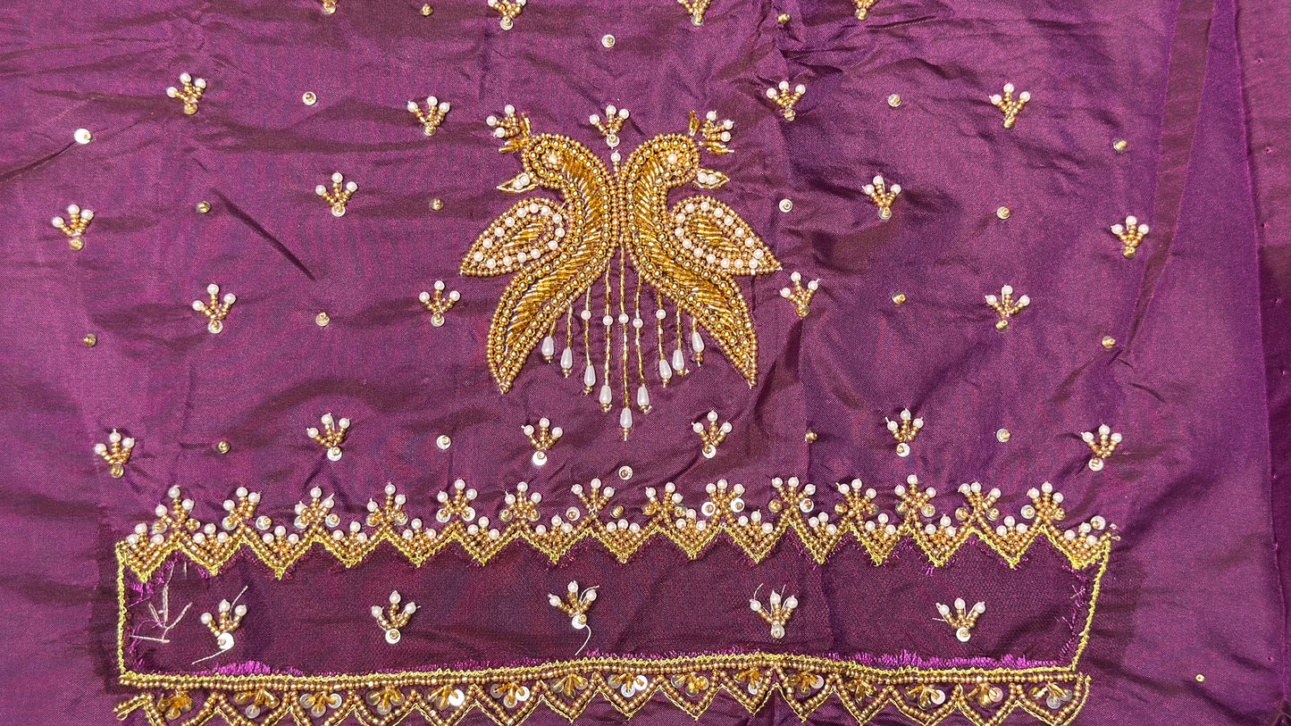 ✨ Elegant Aari Work Blouse Material ✨