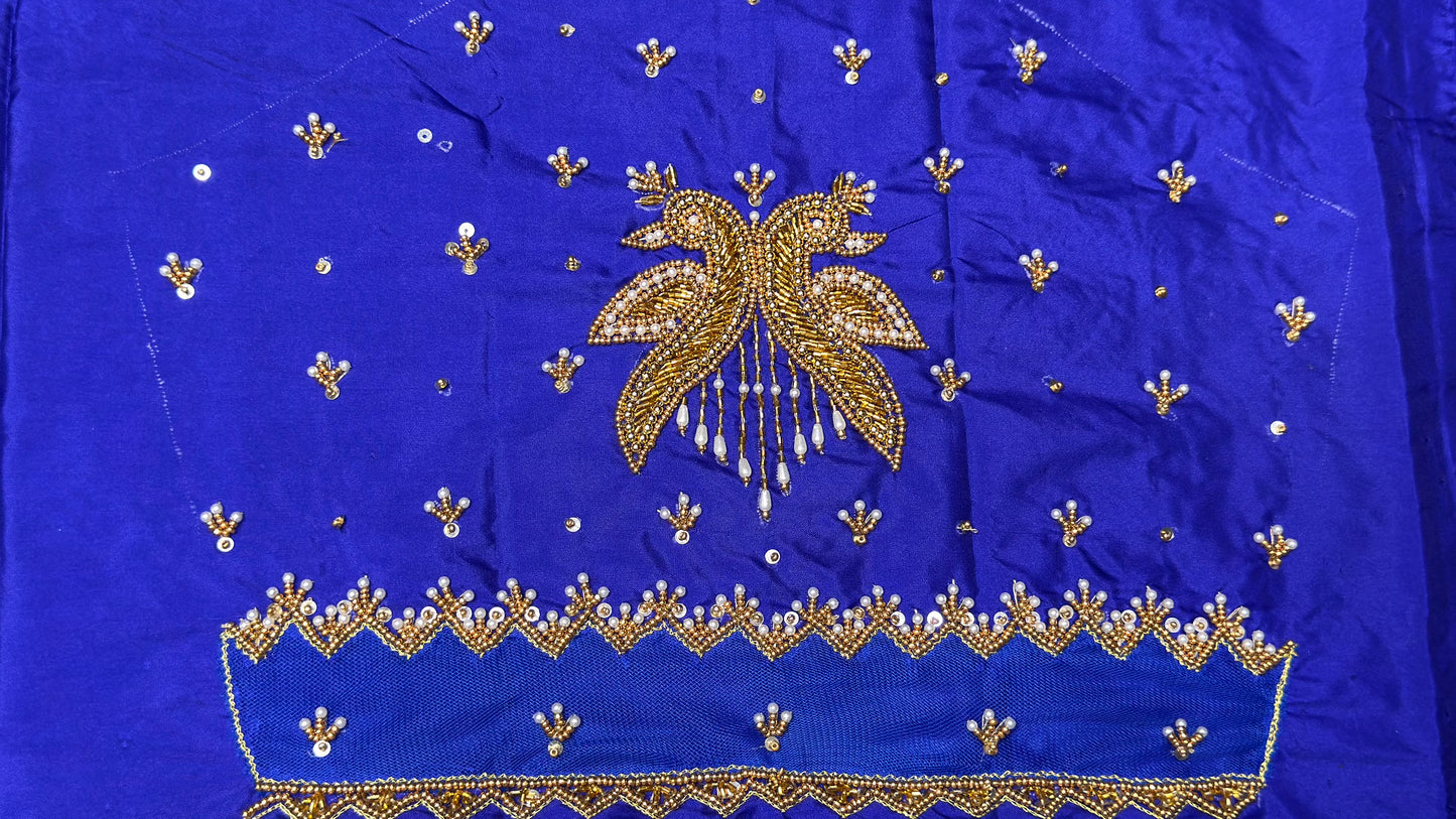 ✨ Elegant Aari Work Blouse Material ✨