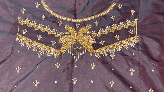 ✨ Elegant Aari Work Blouse Material ✨