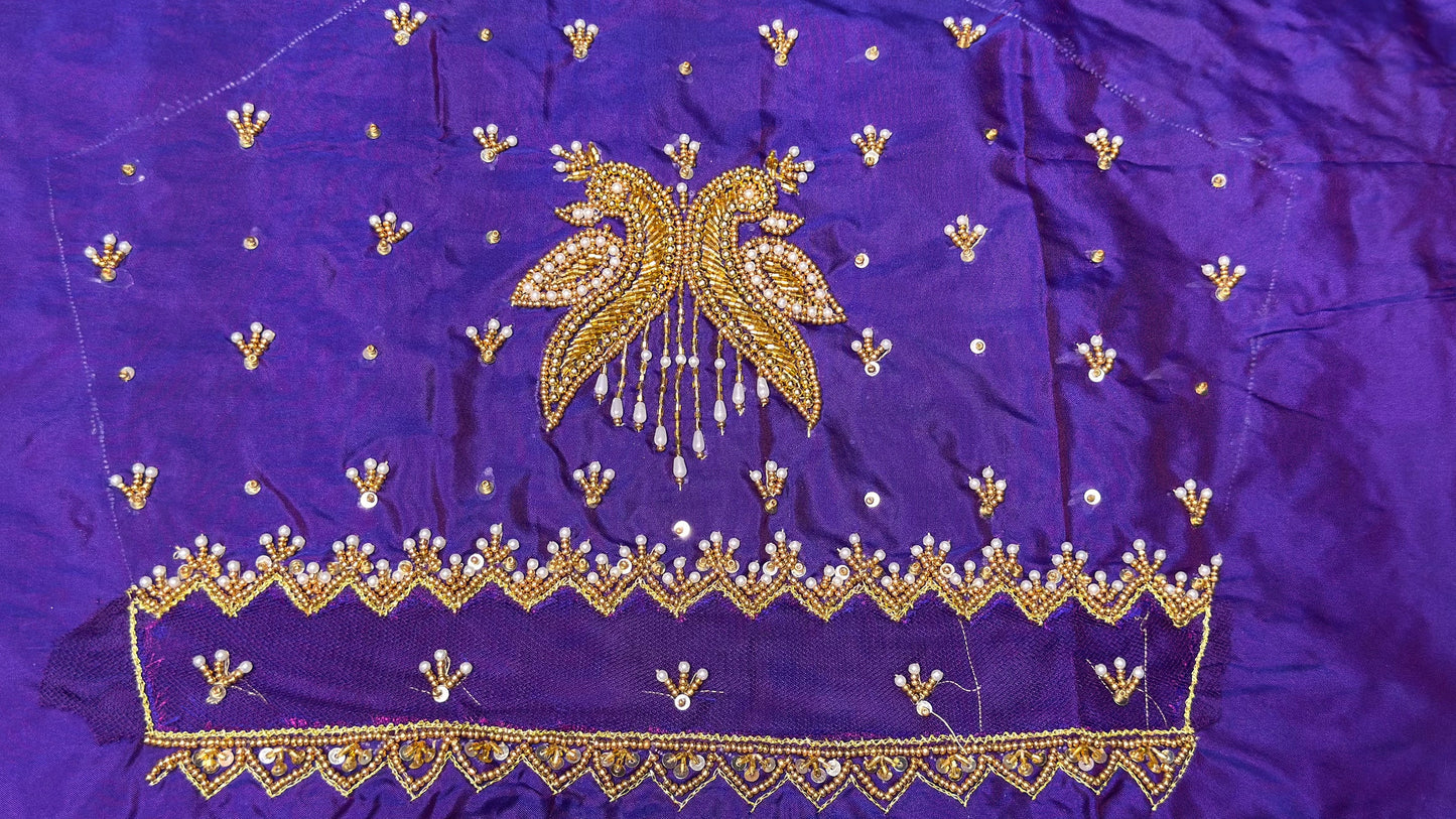 ✨ Elegant Aari Work Blouse Material ✨dual