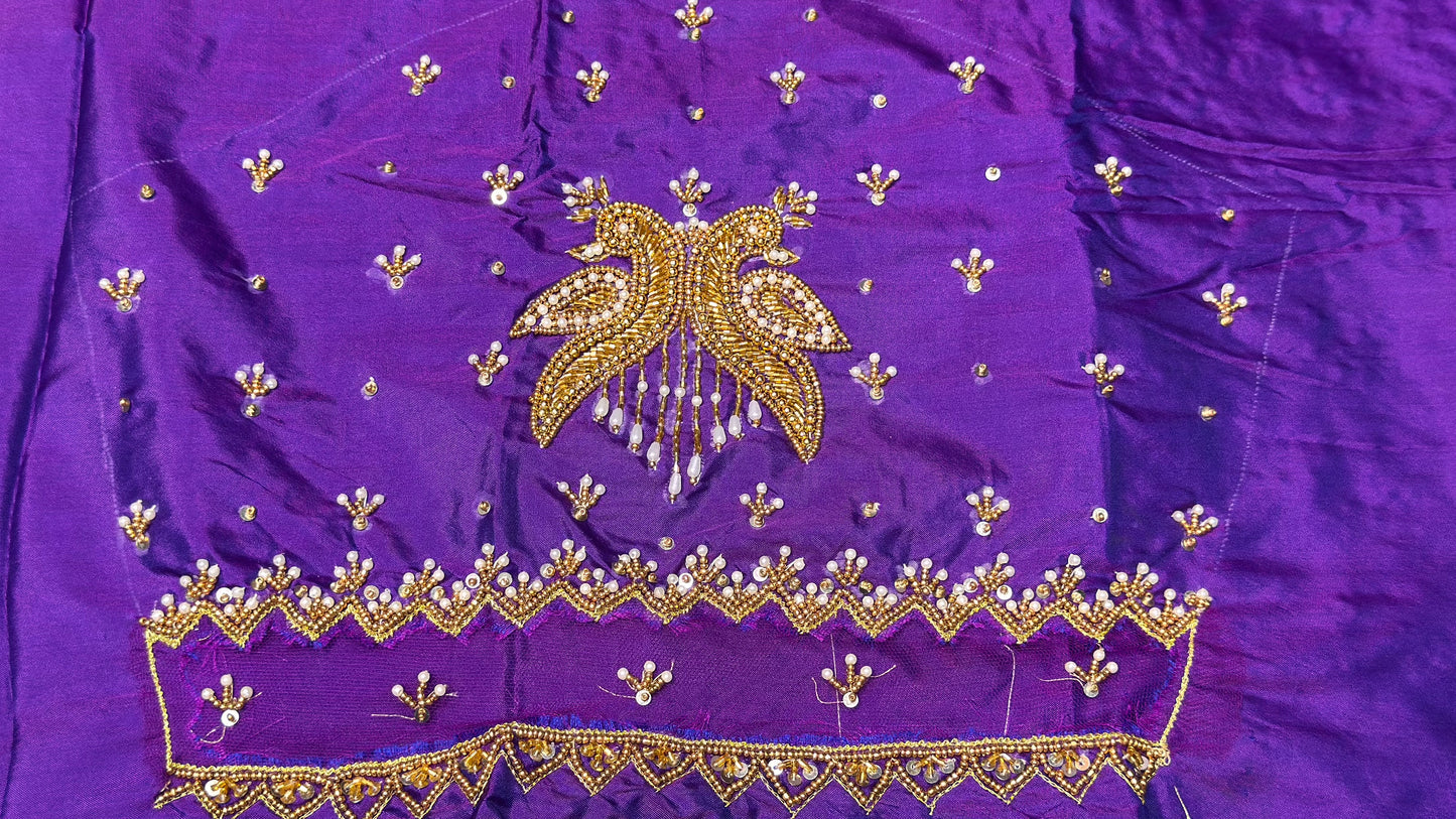 ✨ Elegant Aari Work Blouse Material ✨