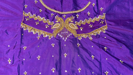 ✨ Elegant Aari Work Blouse Material ✨