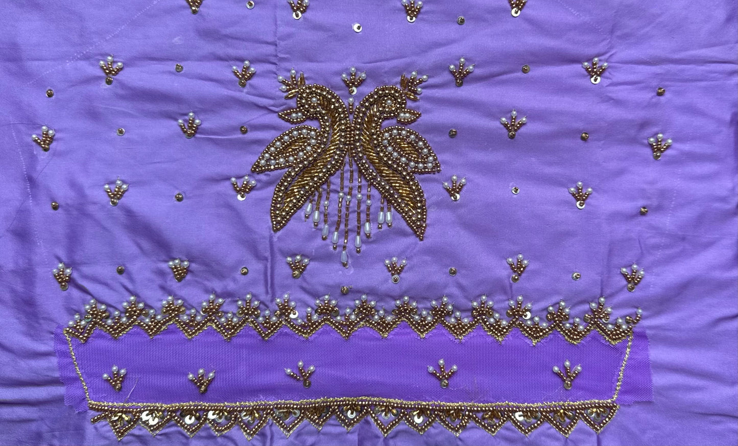 ✨ Elegant Aari Work Blouse Material ✨