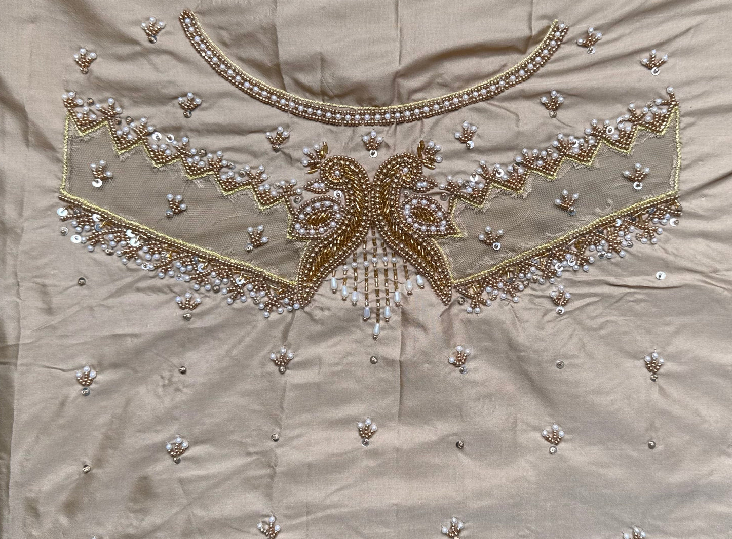 ✨ Elegant Aari Work Blouse Material ✨