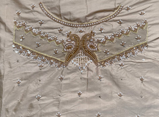 ✨ Elegant Aari Work Blouse Material ✨