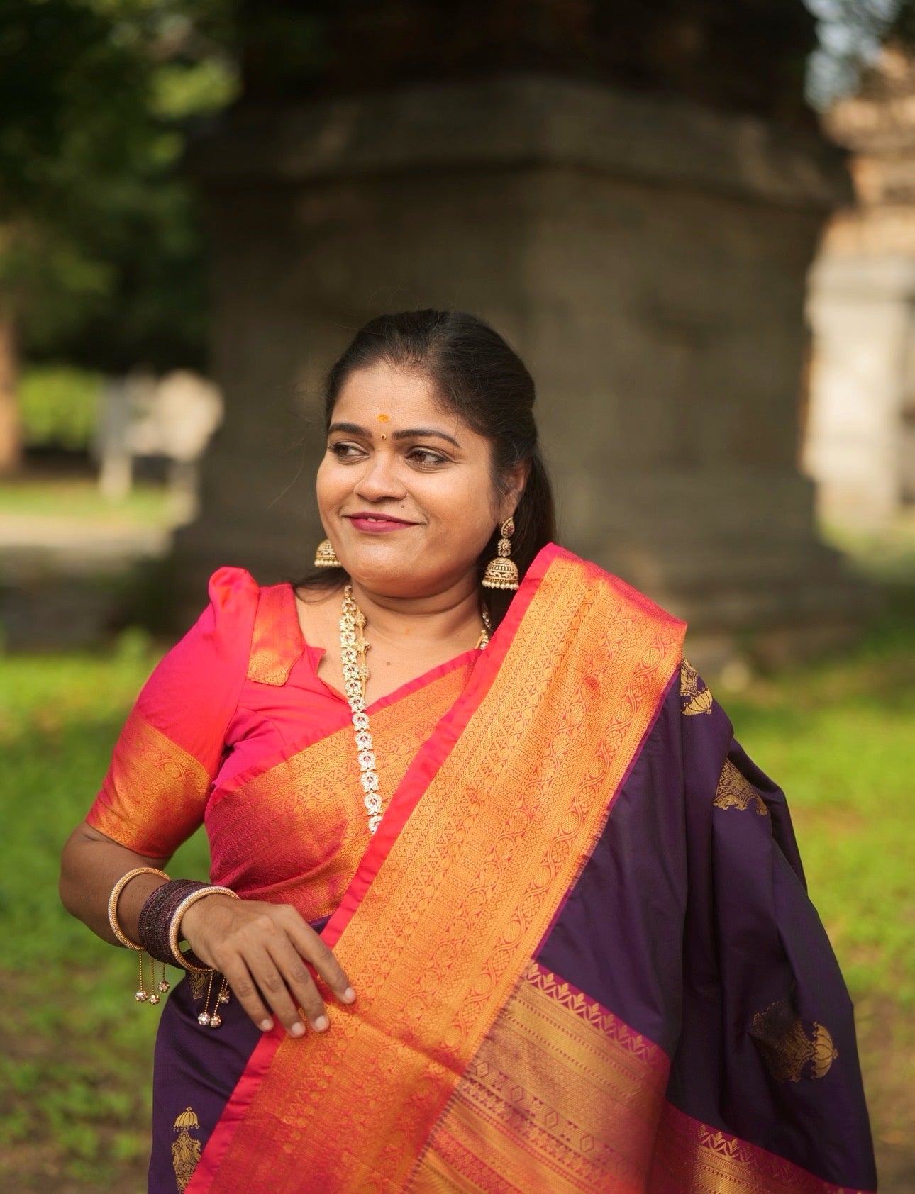 PREMIUM KANCHI SILK SAREE (v)