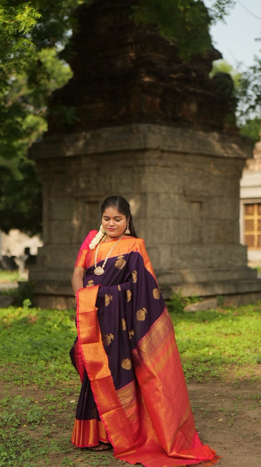 PREMIUM KANCHI SILK SAREE (v)