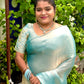 Space Silk Designer Sarees ( blue)